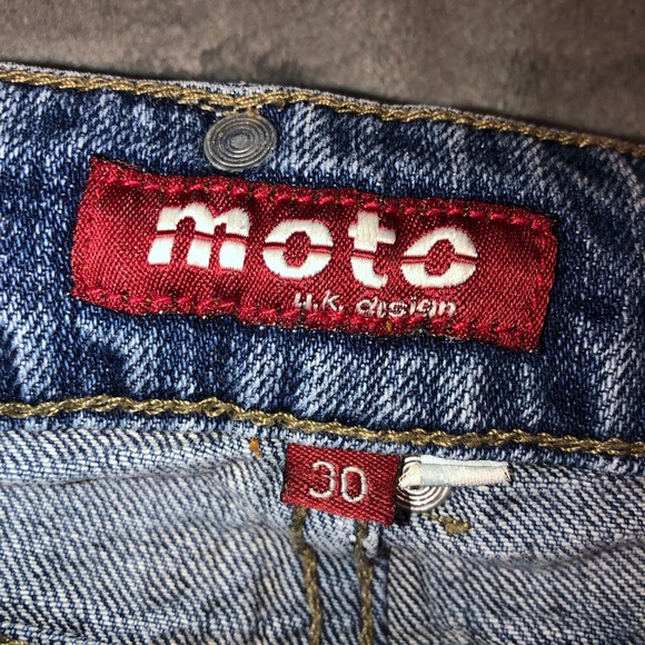 🛍Moto denim skirt Size 30 - Picture 3 of 7